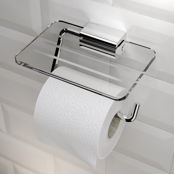 Shelf toilet on sale roll holder